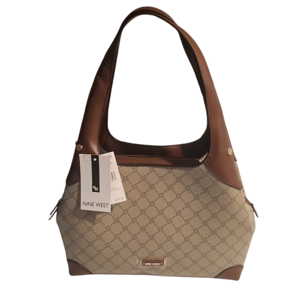 Nine West Tan and Cream Shoulder Bag